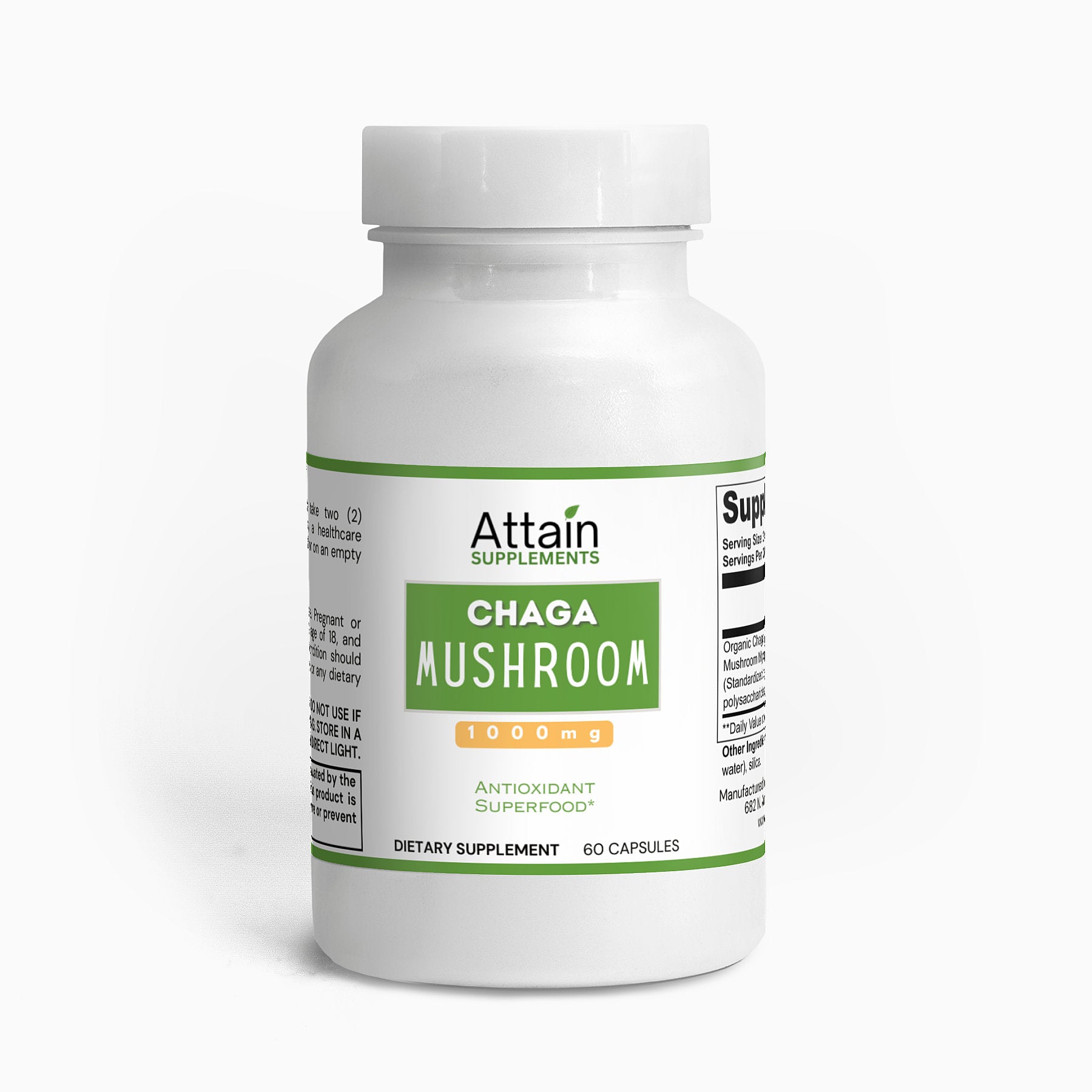 Chaga Mushroom Capsules - Attain Supplements
