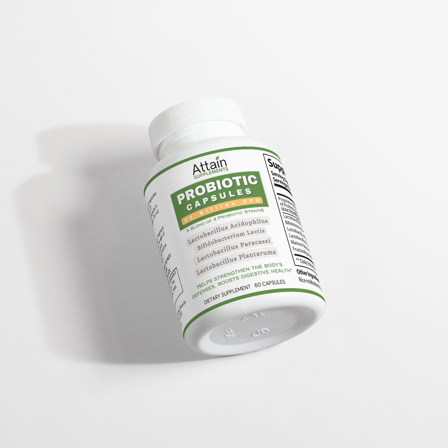 Probiotic - 40 Billion CFU with 4 Strains - Attain Supplements