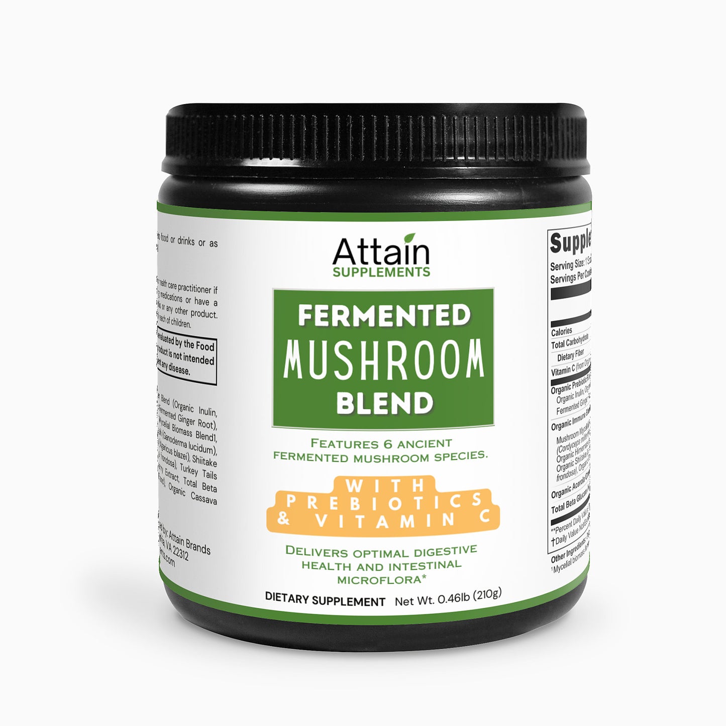 Fermented Mushroom Blend - Powdered Supplement - Attain Supplements
