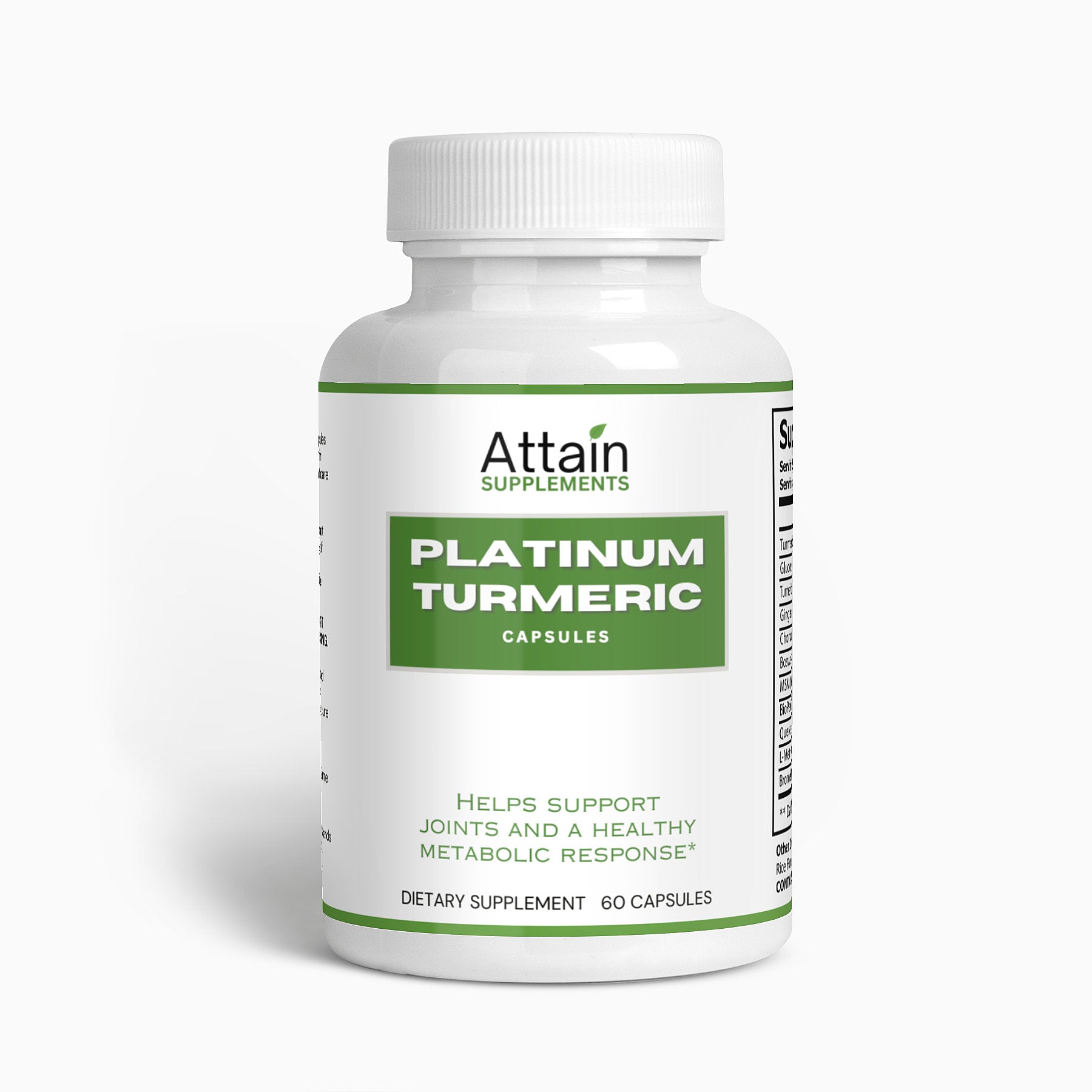 Platinum Turmeric Capsules - Attain Supplements