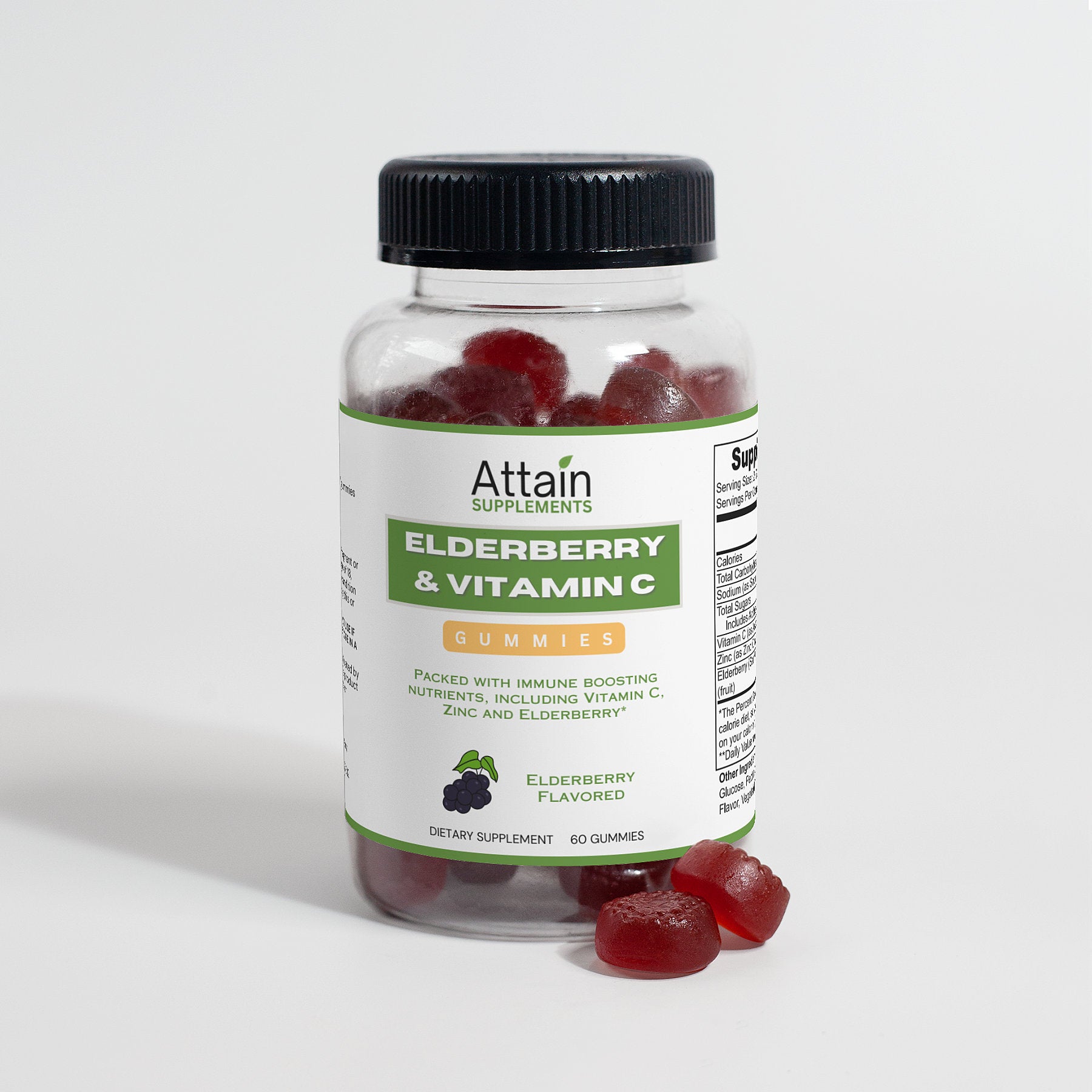 Elderberry & Vitamin C Gummies - Attain Supplements