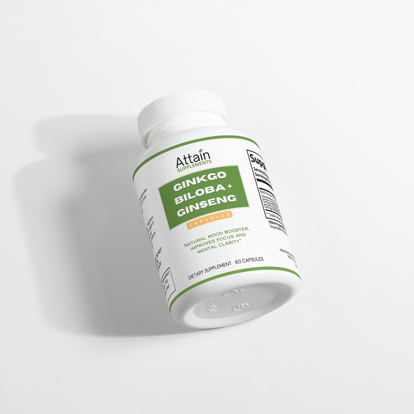 Ginkgo Biloba + Ginseng Capsules - Attain Supplements