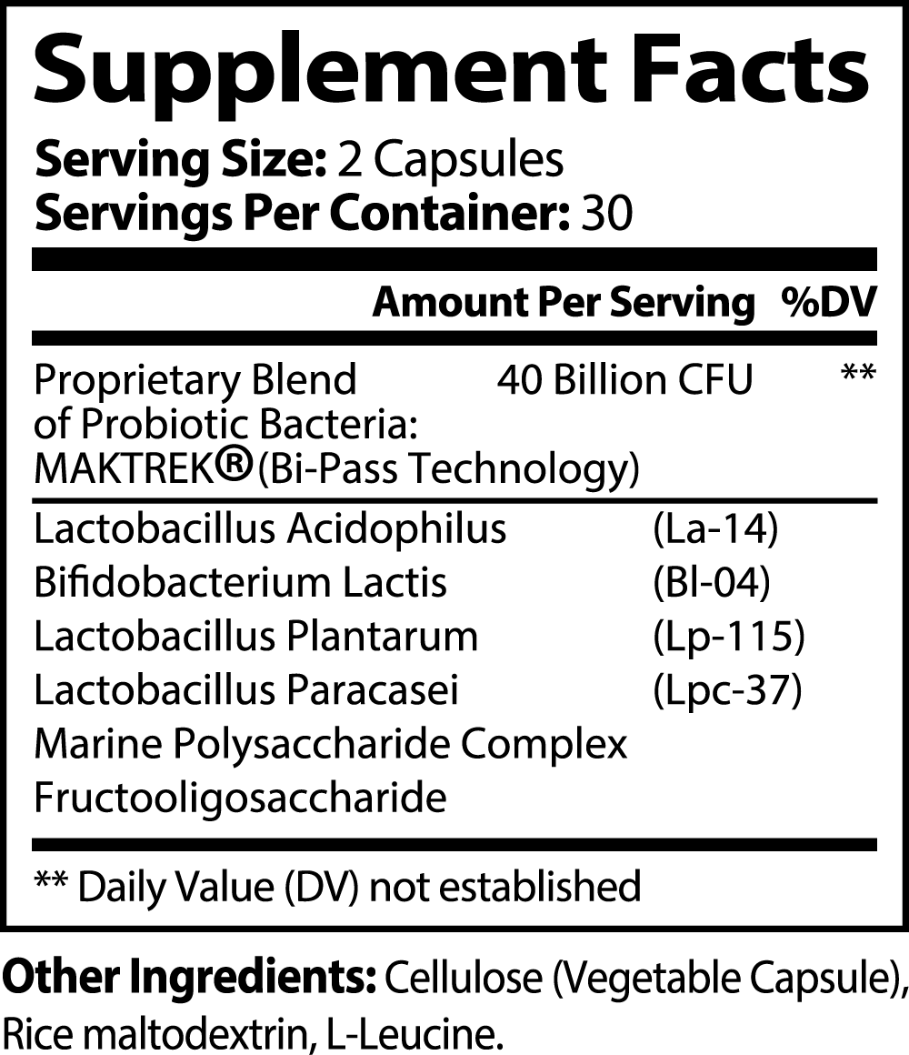 Probiotic - 40 Billion CFU with 4 Strains - Attain Supplements